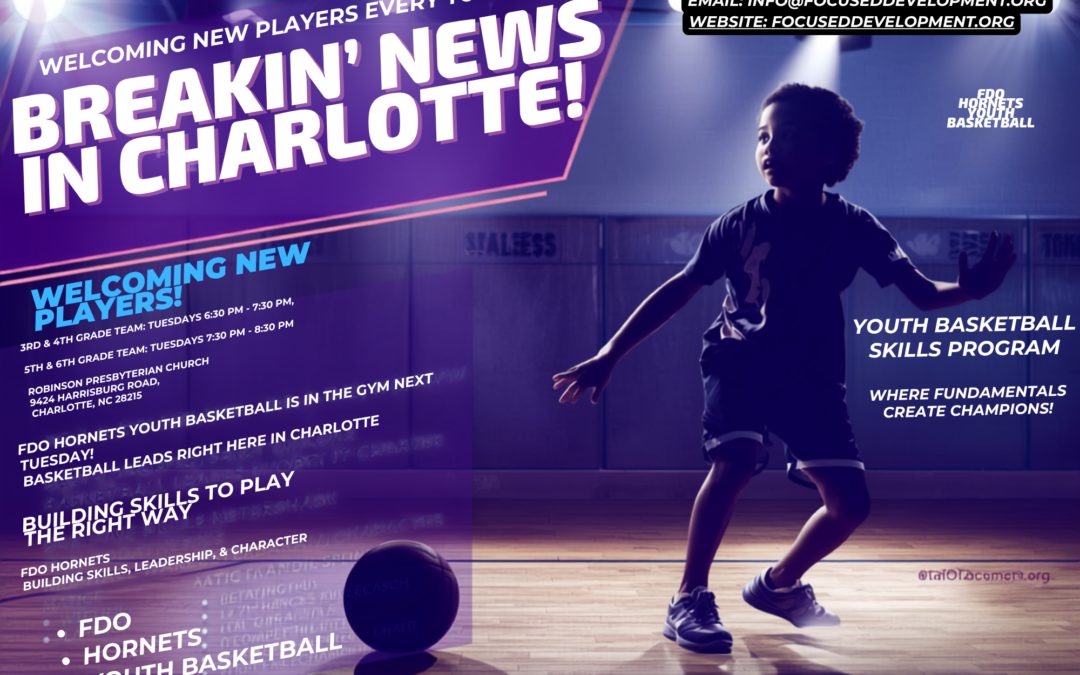FDO Hornets Youth Basketball Welcomes New Players Every Tuesday in Charlotte & Harrisburg